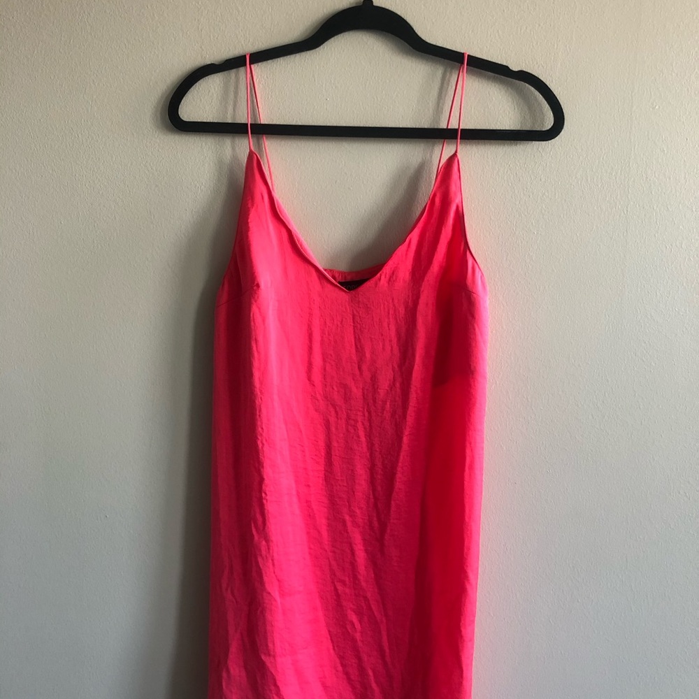 Pink slip dress